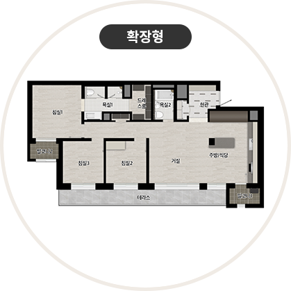 수성포레스트스위첸 101㎡ 타입 평면도