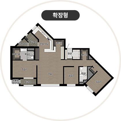 수성포레스트스위첸 130㎡ 타입 평면도