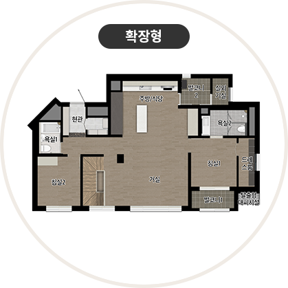 수성포레스트스위첸 155㎡ 타입 평면도