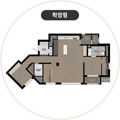 수성포레스트스위첸 157㎡ 타입 평면도