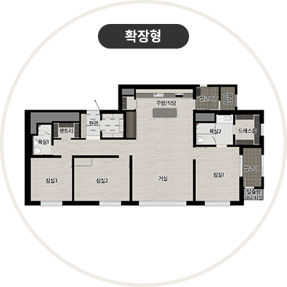 수성포레스트스위첸 110㎡ 타입 평면도